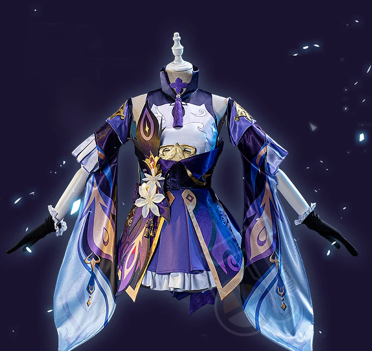 

Game Genshin Impact Keqing Cosplay Costume Genshin Impact Cosplay KEQING Costume Dress Uniforms Women Halloween Full Set
