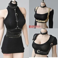 16 scale female belt handmade body harness faux leather body bondage cage sculpting harness solid waist belt straps suspenders