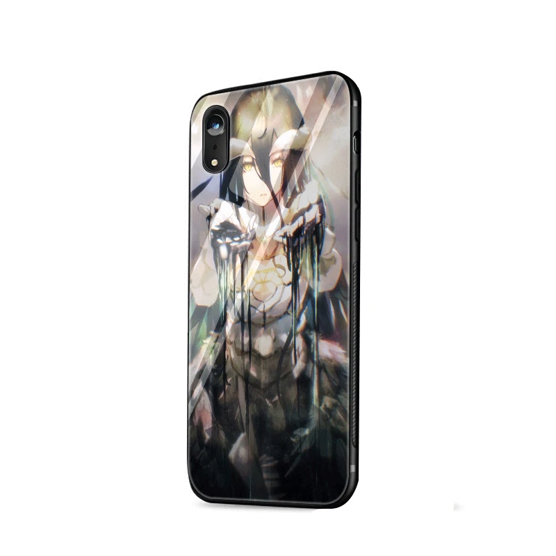 Стеклянный чехол для телефона из ТПУ стекла для Apple iPhone 5 5S SE 6 6S 7 8 Plus XR X XS Max albedo Overlord