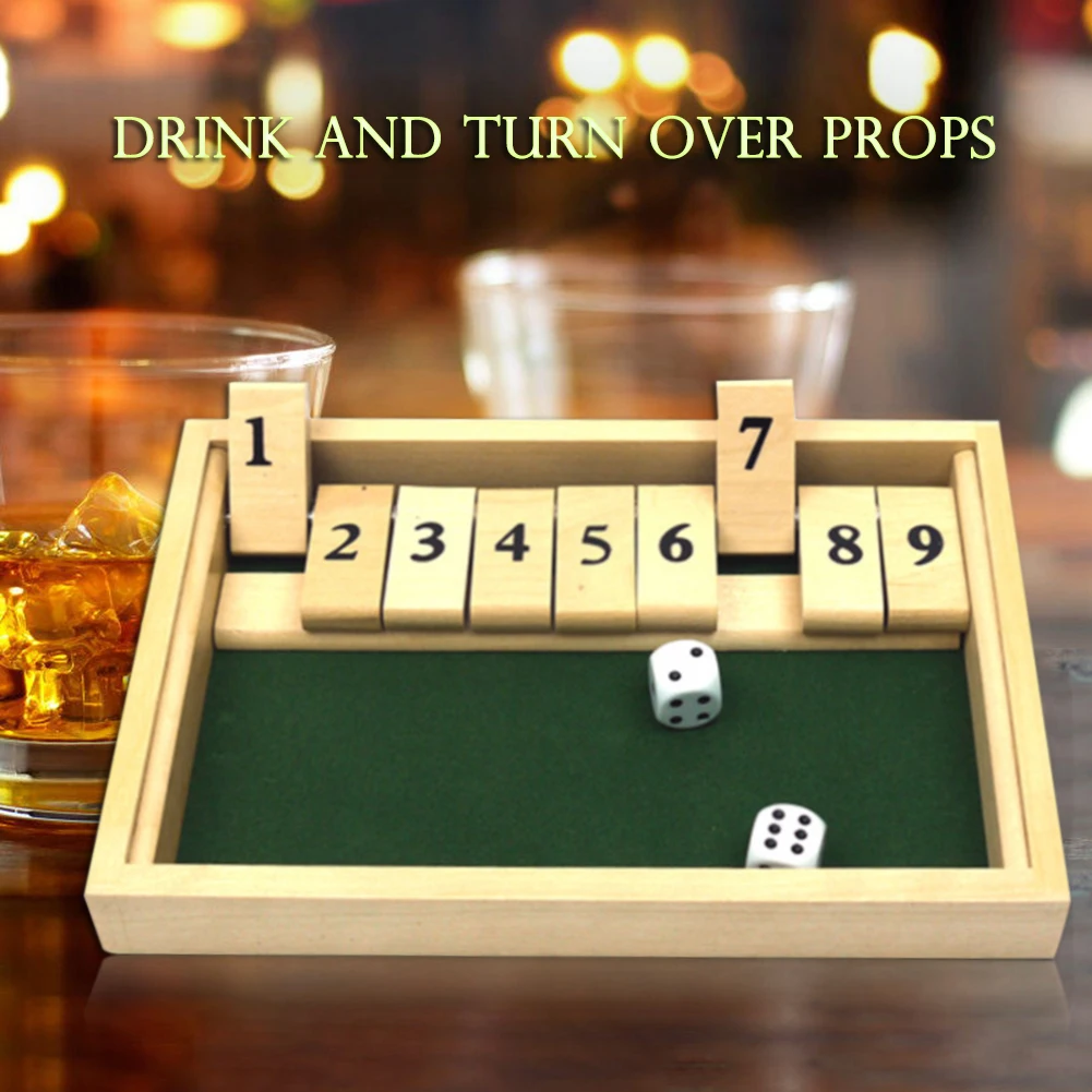 

Wooden Digital Board Game Set Dice KTV Party Club Drinking Game Props Lightweight Game Playing Elements for Adult