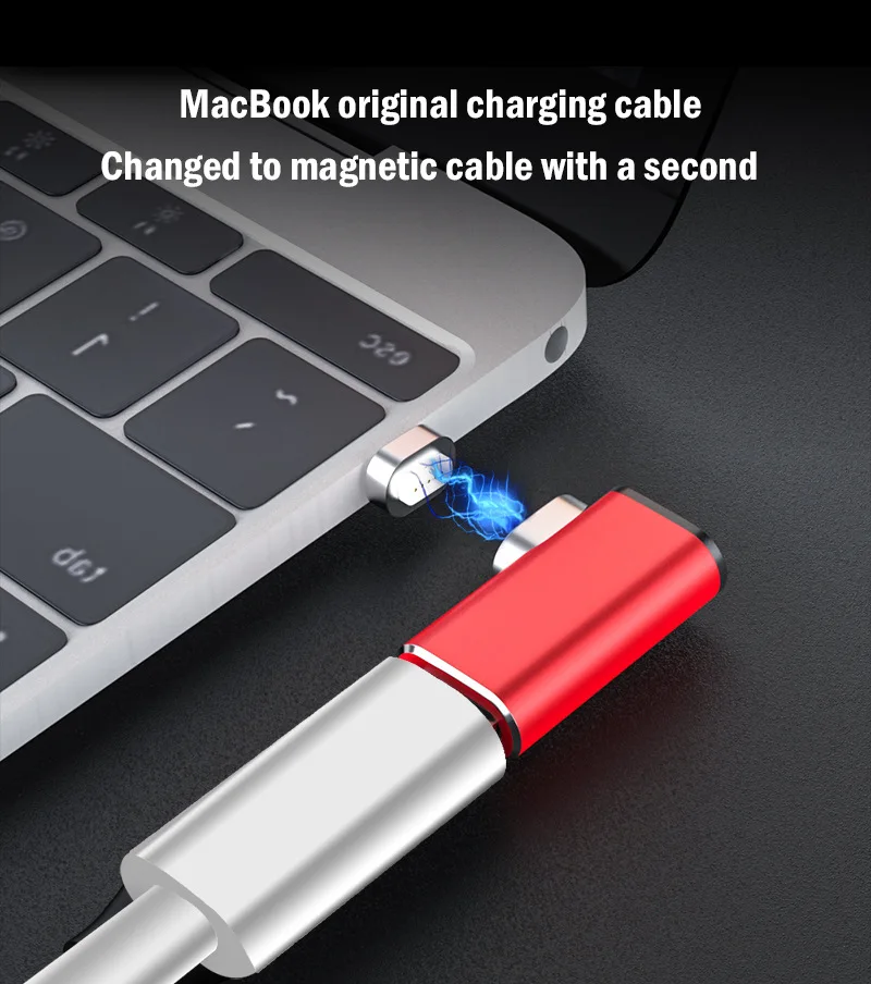 Магнитный usb-адаптер типа L для MacBook Pro, 15 дюймов, 87 Вт, 4.3A, локоть, USB type C, разъем для зарядки для huawei, samsung, Xiaomi