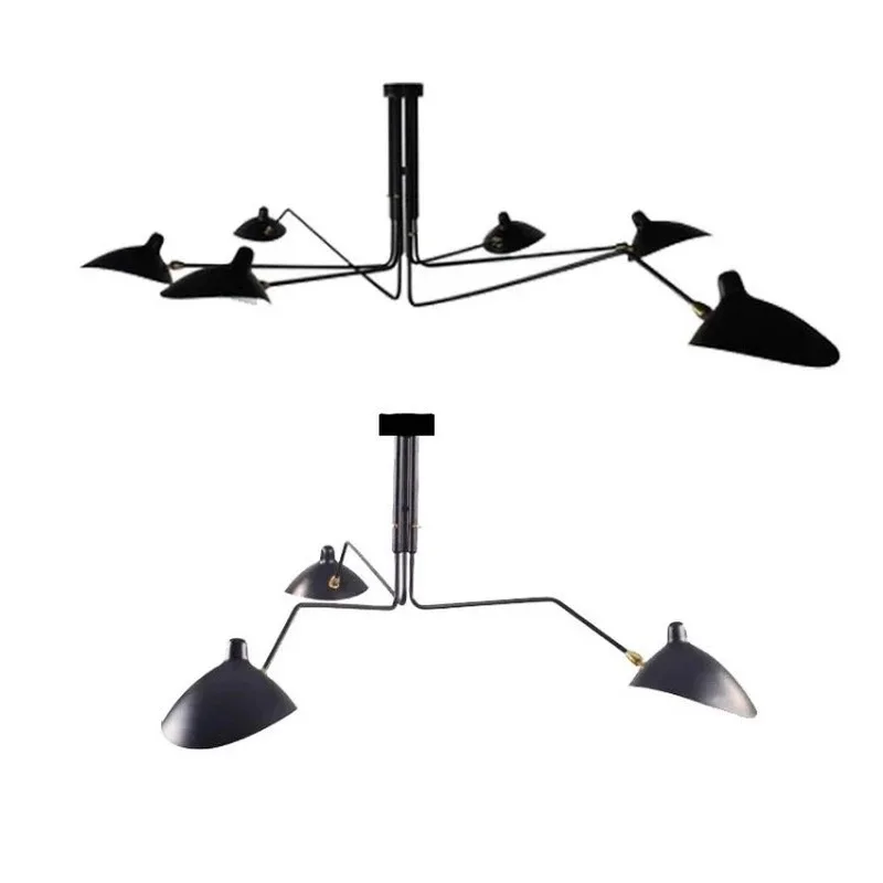Retro Industrial Dawn Spider Serge LED Ceiling Lamp Modern Duckbill Nordic Iron Pendant Chandelier Lights