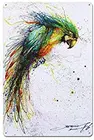 Птица Попугай сова картина с орлом сельской местности Винтаж Ретро знаки олова, знаки для домашнего декора стены, прямоугольные металлические знаки.