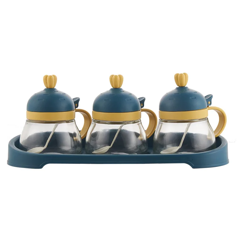 Стеклянная коробка для приправ соляная емкость бытовой контейнер хранения масла