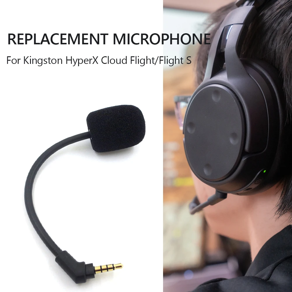 Черный игровой микрофон с разъемом 3 5 мм для Kingston HyperX Cloud II Flight/Flight S Беспроводная
