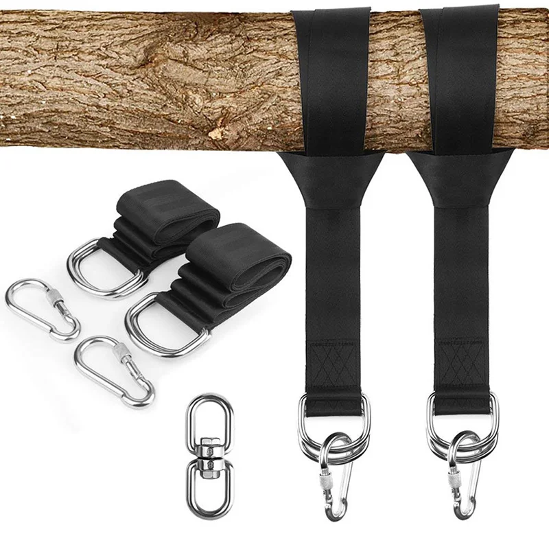 

Tree Swing Hanging Kit Hammock Straps Rope Carabiner 550 KG Load Capacity Swing Rope Training Garden Camping Travel Beach Yard