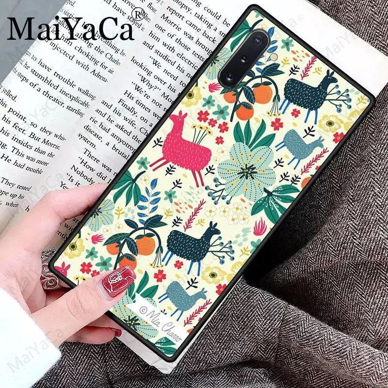 Милый чехол из шерсти альпака черный мягкий для телефона Galaxy note10 note8 note9 note5 note4