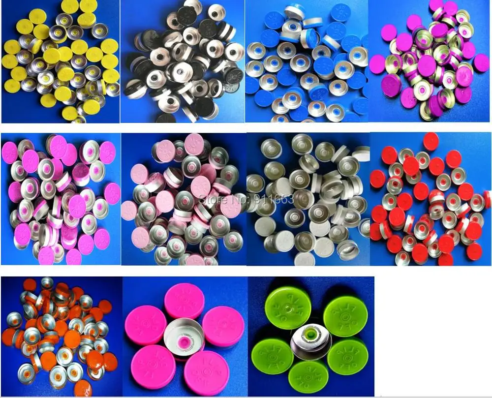 20 мм пластиковая алюминиевая крышка шт./лот много цветных фармацевтических