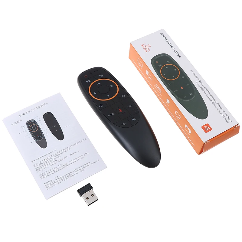 

G10 Air Mouse Voice Control 2.4GHz Wireless Google Microphone USB Receiver Gyro Sensing Smart Remote Control for Android TV BOX