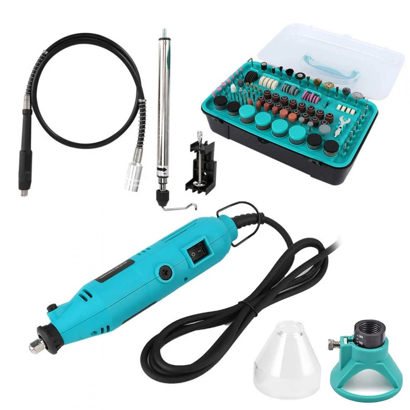

388Pcs Electric Grinder Set 130W Variable Speed Mini Grinder Eletric Drill Engraving Pen Rotary Tools Kit For Cutting Polishing