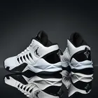 2021 брендовые кроссовки для пар, Мужская баскетбольная обувь с воздушной подушкой, ретро сетчатые кожаные спортивные высокие баскетбольные кроссовки для женщин