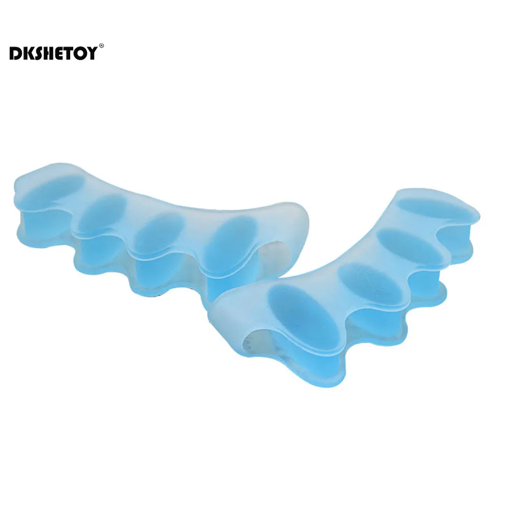 

1 Pair Reusable Toe Separator Braces Five Finger Soft Safe Claw Toe Straightener support for Home FB