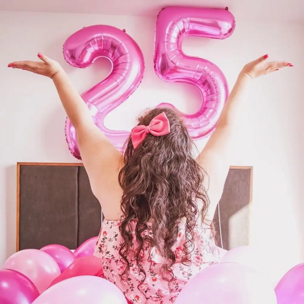 2 шт. фольгированные гелиевые шары с цифрами 30/40 дюйма|number 21|number 40number decoration |