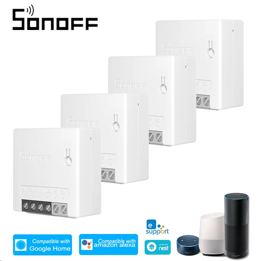 4 шт. SONOFF мини R2 самодельный беспроводной переключатель с двухстороннее радио