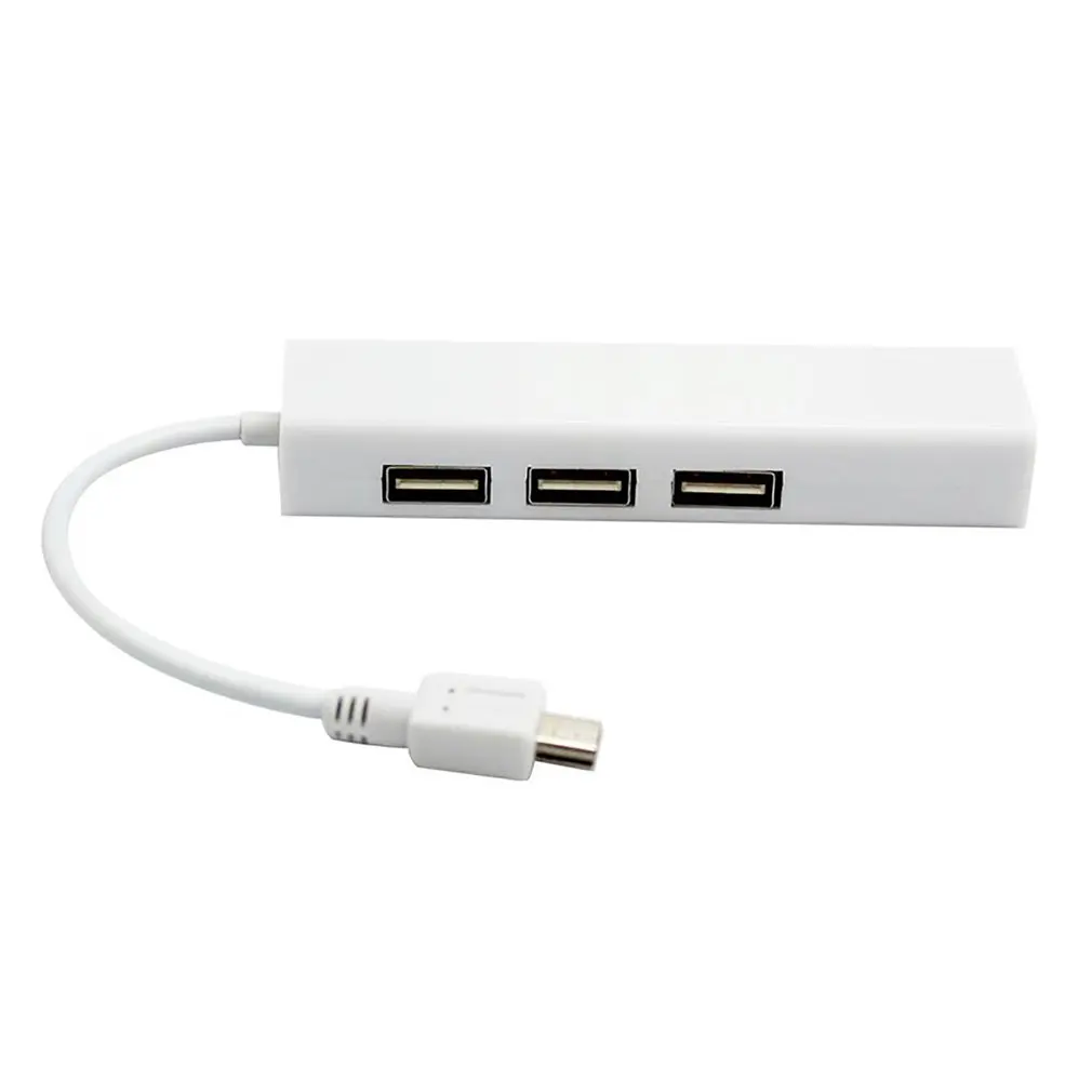 

High Speed Mini USB 5 Pin to Network LAN Ethernet RJ45 Adapter Converter with 3 Port USB 2.0 HUB Adapter USB Hub