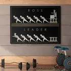 Абстрактная масляная живопись мотивационный холст постер босса и лидера настенное искусство офисное украшение для стены вдохновение Цитата картина