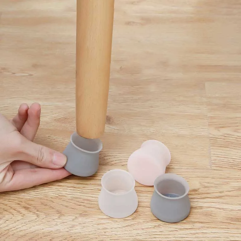 Leg Silicone Cap Pad Pink Furniture Table Feet Cover Floor P
