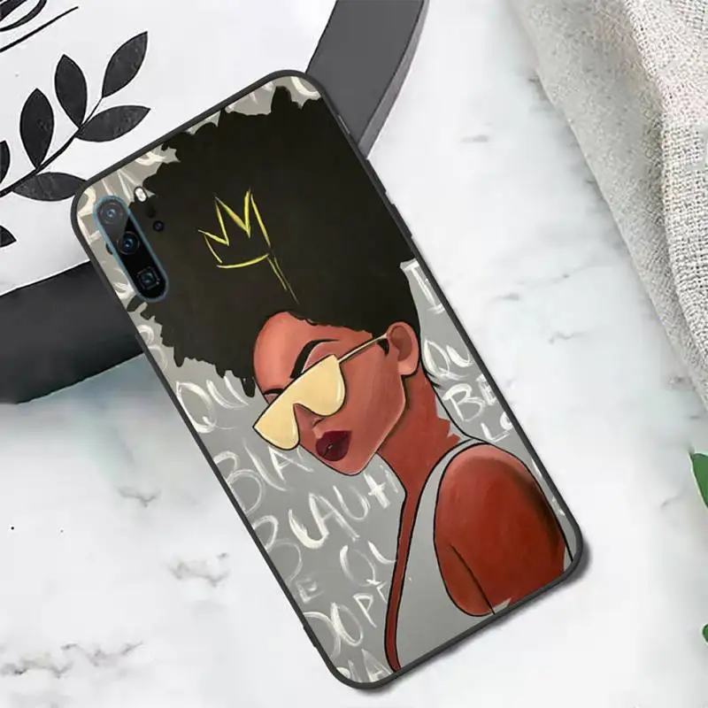 

black girl African Beauty Phone Case For Huawei P20 P30 P40 lite Pro P Smart 2019 Mate 10 20 Lite Pro Nova 5t