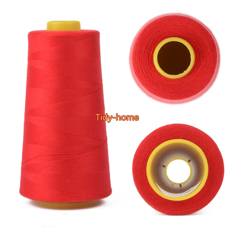 Прочные 3000 ярдов высокоскоростная швейная машина нить многоцветная полиэфирная