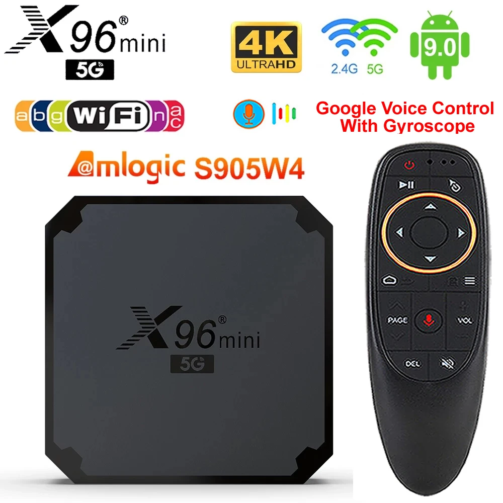 

X96 Mini 5G Android 9.0 TV BOX AMLOGIC S905W4 QUAD CORE 2GB 16GB SUPPORT 5G WIFi 802.11 AC 4K HDR H.265 X96 MINI Set Top Box