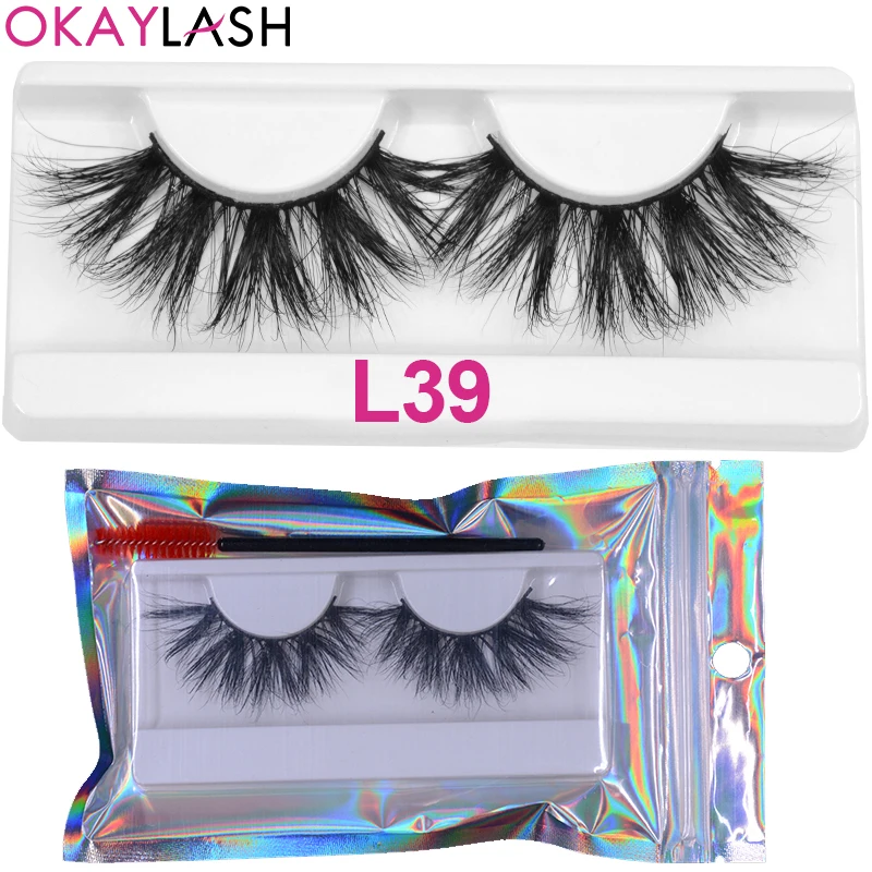 OKAYLASH с фокусным расстоянием 25 мм 1 пар/кор. класса люкс 3D пушистые 100% настоящие