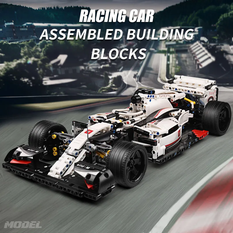 Форма KING 13117 MOC электрическая модель гоночного автомобиля F1 строительные блоки