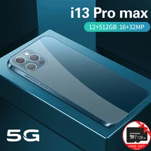 Teléfono Inteligente I13 Pro Max, versión Global, Pantalla Completa de 6,7 pulgadas, 5G, 12 + 512GB de ROM, 6800mAh, Android 10,0, desbloqueado, identificación facial (1)