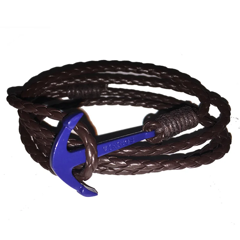 Модный трендовый браслет CUTEECO для мужчин и женщин нейлоновая веревка темно-синий