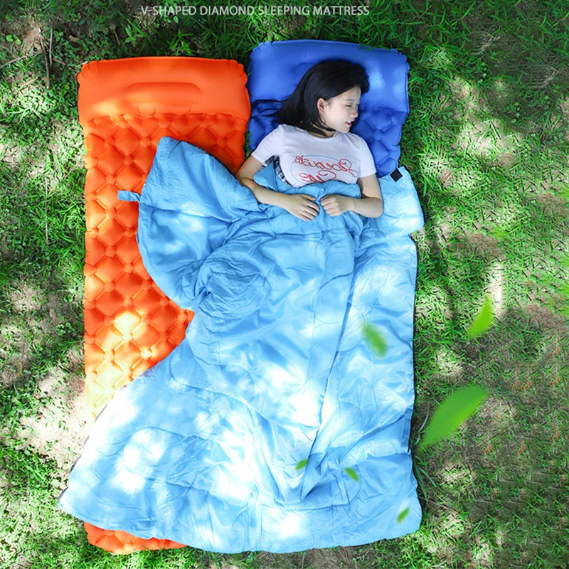 

Outdoor Camping Air Mat Mattresses Inflatable Tent Cushion Travel Hiking Trekking Sleeping Pads Picnic Pillow Cushion Accessory