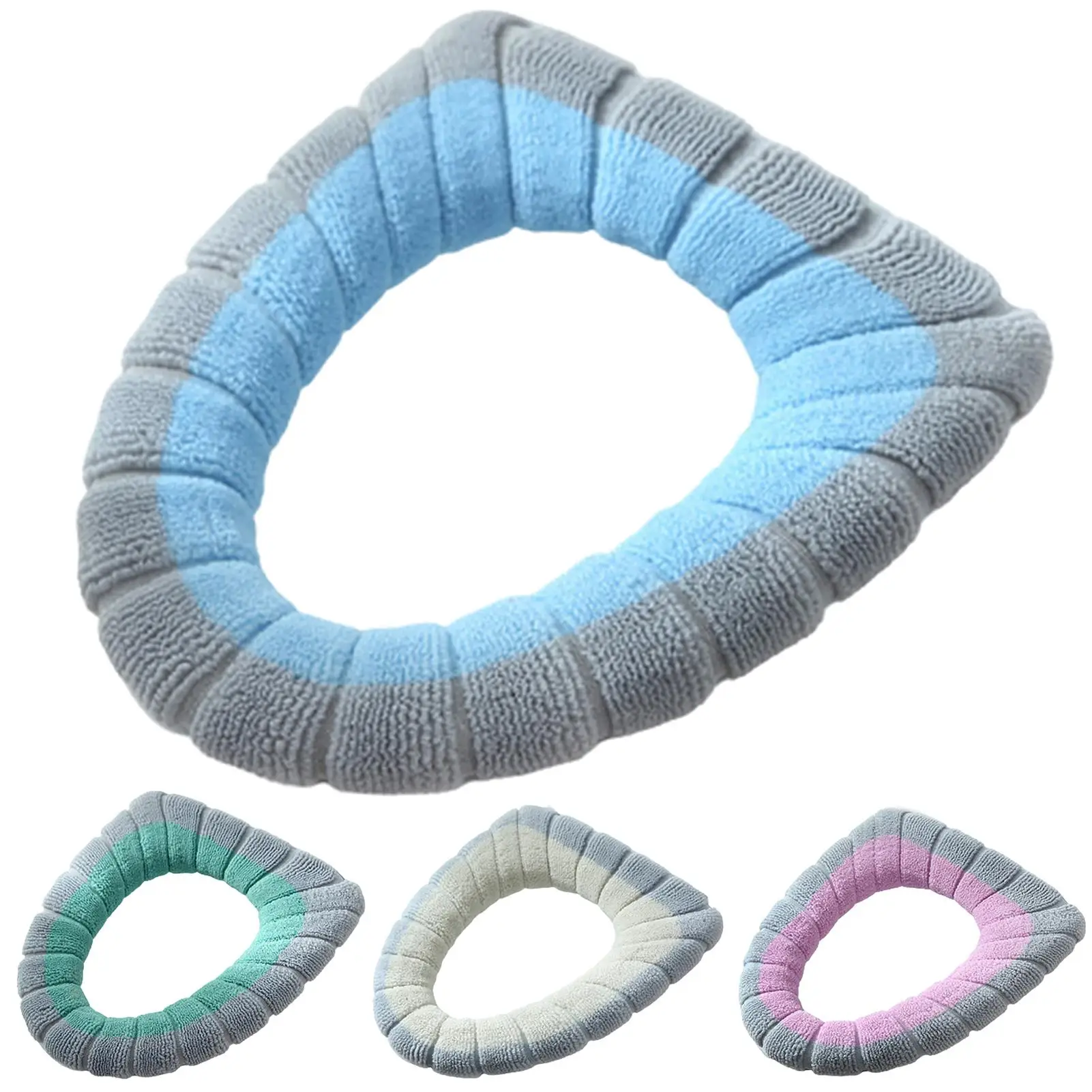 

2Pcs Universal Soft Washable Thick Toilet Seat Cover Home Hotel Closestool Pad