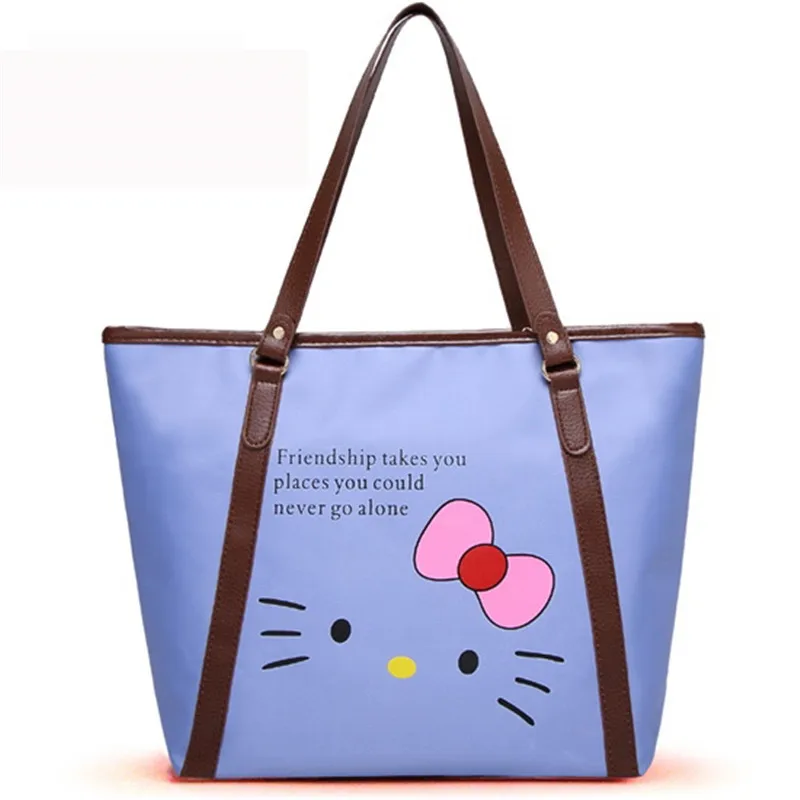 HELLO KITTY модная сумка на плечо Средняя тоут с мультипликационным принтом для