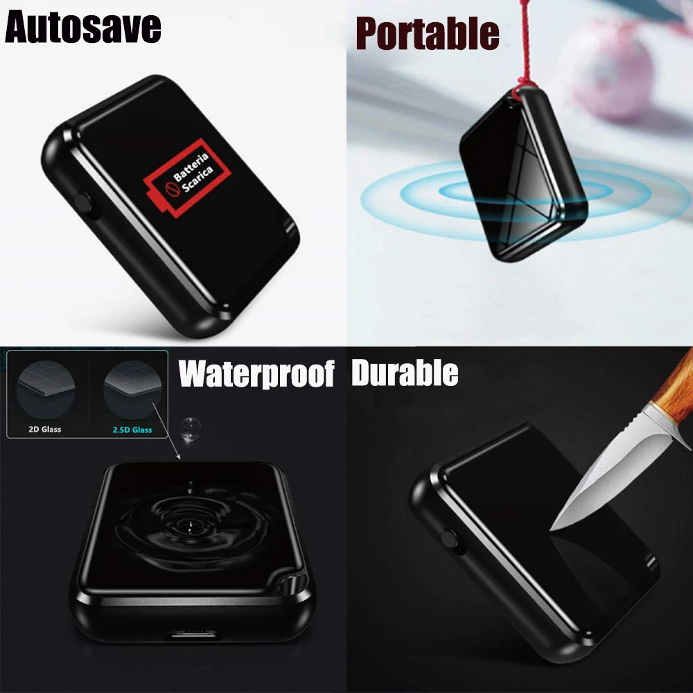 Мини диктофон переносной диктофон 16 Гб USB Перезаряжаемый MP3 аудиомагнитофон с голосовой активацией для встреч и интервью