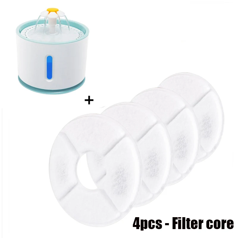 include 4 filters1 2.4L автоматический кошачий фонтан для домашних животных, диспенсер для воды, большая Весенняя поилка для кошек, автоматический питательный фильтр для питья - Цвет: include 4 filters1