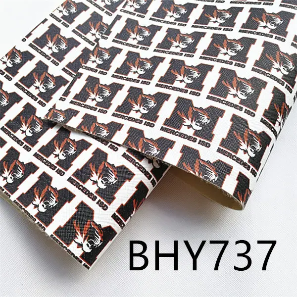 BHY737 A4 спортивный мультфильм печати искусственная кожа для DIY аксессуары BHY735 - Цвет: BHY737