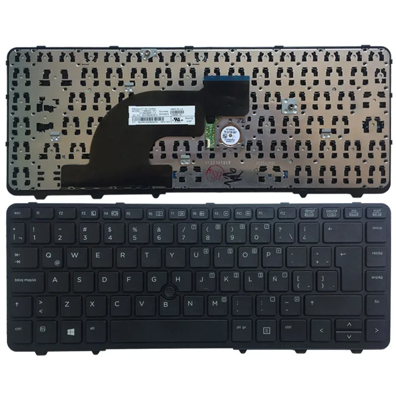 

NEW Latin LA Laptop Keyboard for HP PROBOOK 640 G1 645 G1 black with Mouse Point