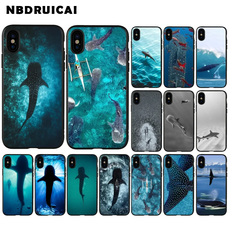 NBDRUICAI морской Кит Акула плавание Высокое качество силиконовый чехол для телефона
