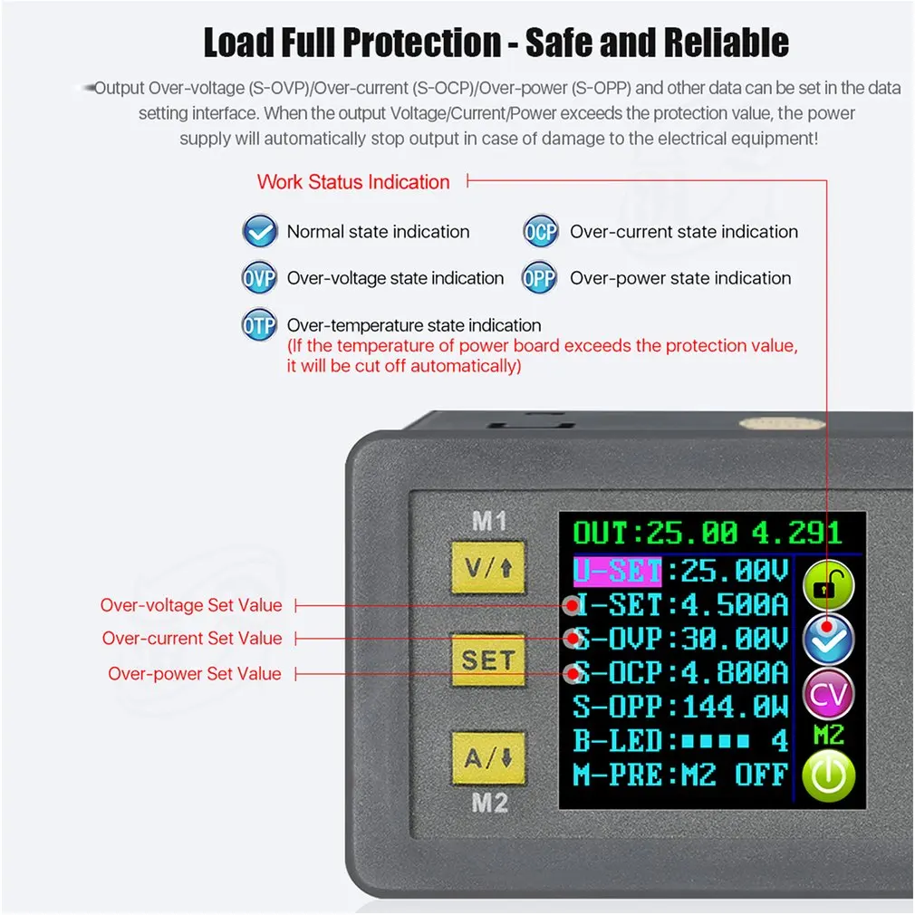 DPH3205 понижающий преобразователь постоянного напряжения программируемый