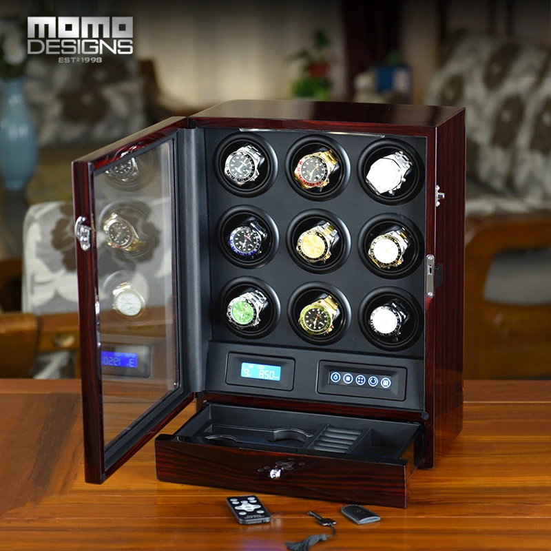 Автоматическая намотка часов с двигателем Mabuchi ЖК сенсорный экран и пульт