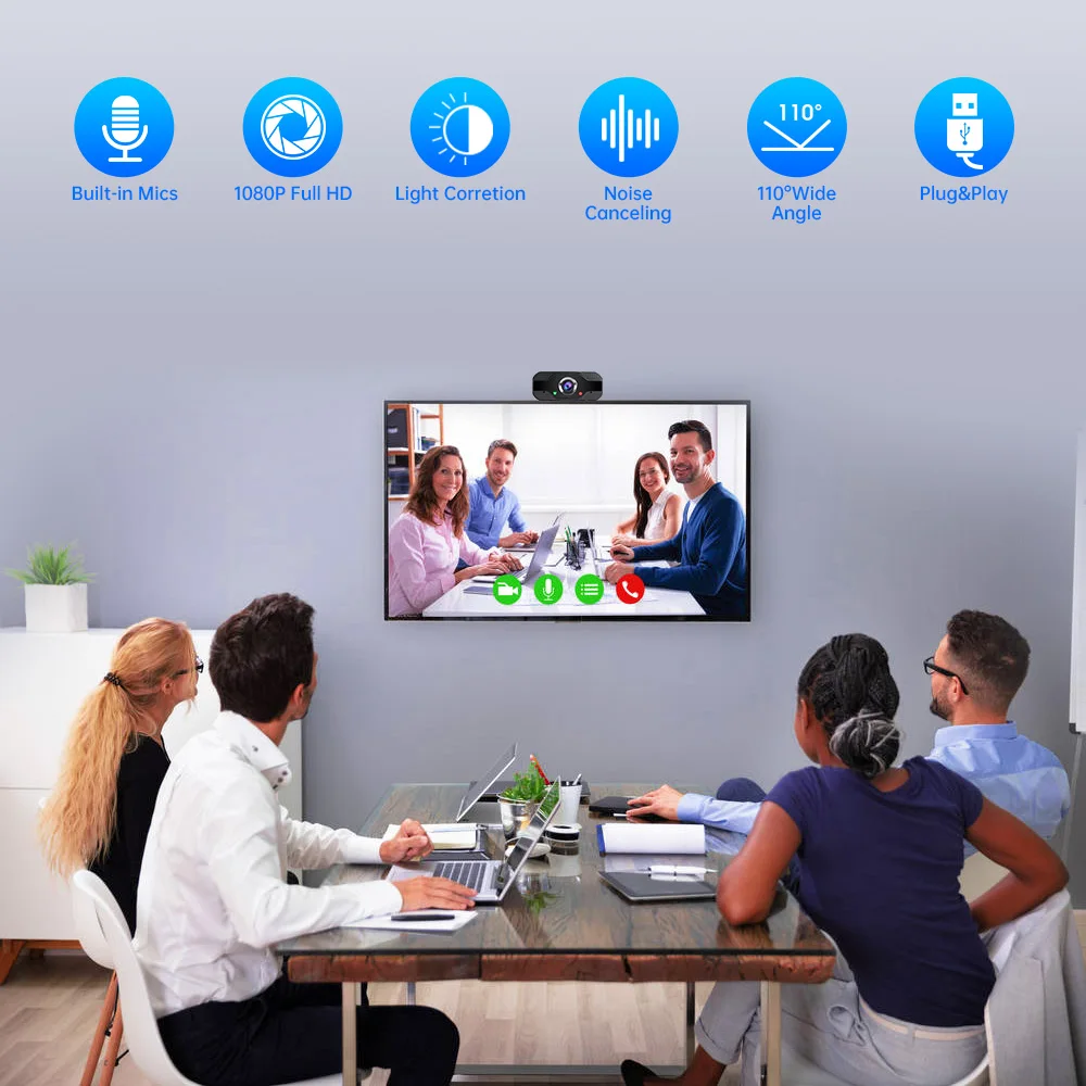 Fuers Full HD 1080P Smart веб камера видео звонок Встроенный микрофон для настольного