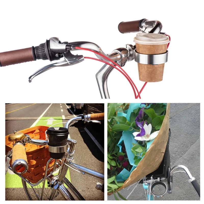 

Bicycle Coffee Cup Holder Bike Aluminum Alloy Kettle Bracket Drink Bottle Cage Bike Handlebar Mount