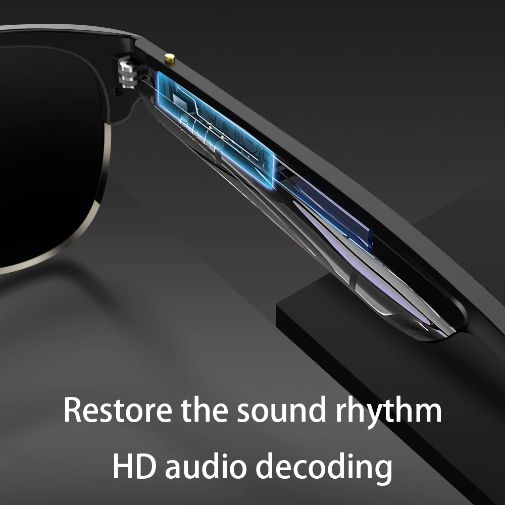 저렴한 패션 스마트 오디오 안경 무선 블루투스 헤드셋 UV400, 블루 라이트베이스 Hifi 오픈 이어 스피커 음악 선글라스