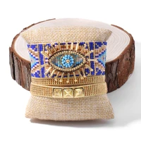 rttooas turkish evil eye bracelets for women blue evil eye charm bracelet trendy rivet charm bracelet female jewelryaccessories