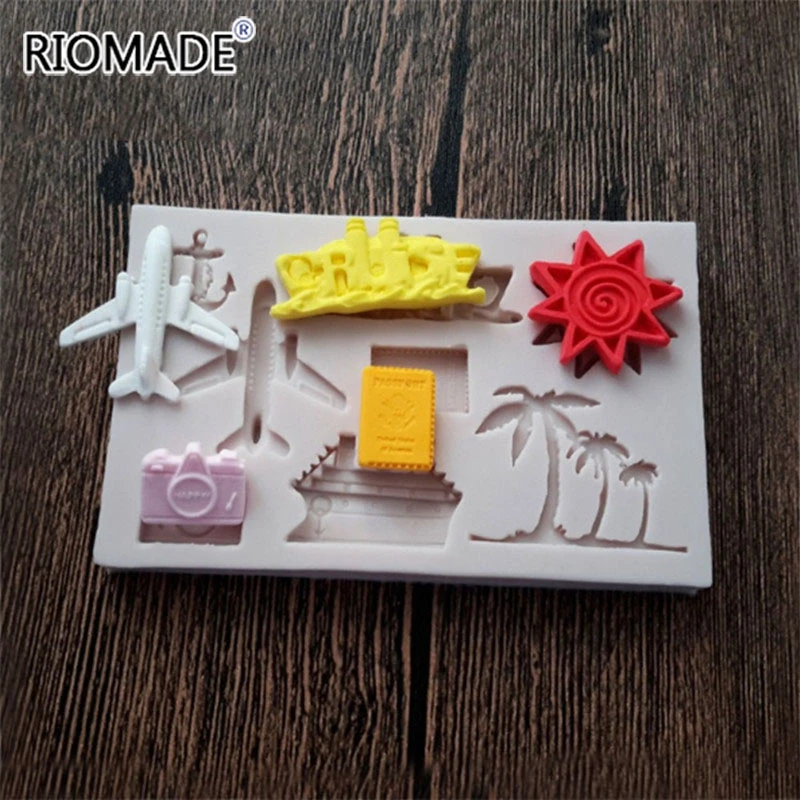 Праздничная тема форма самолета силиконовая для помадки украшения торта Aircraf