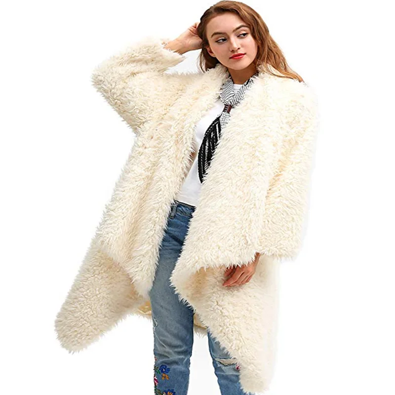 

Donsignet Women Trench Woolen Cardigan Coat Fashion Double-sided Plush Coat Autumn and Winter Abrigos Mujer Invierno 2021
