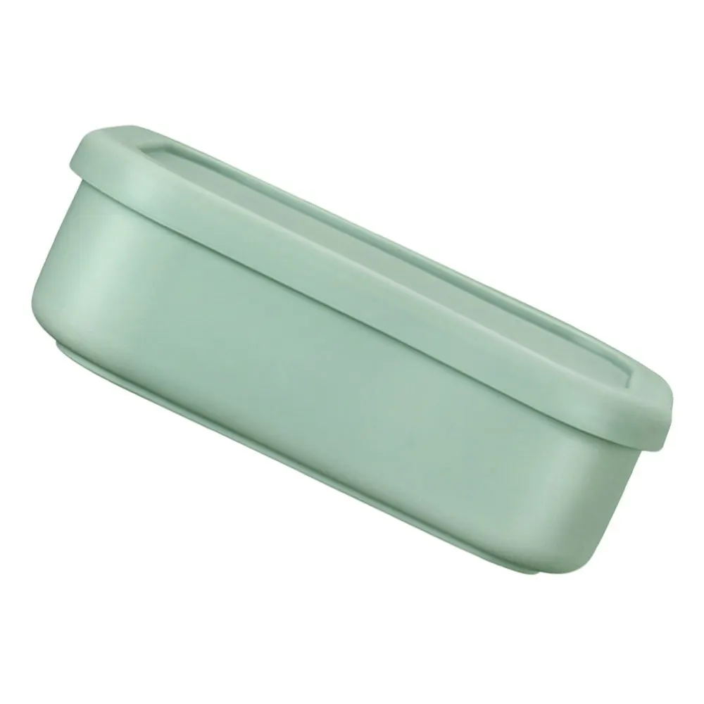 

1Pc Divided Students Bento Container Portable Adult Food Box (Green)