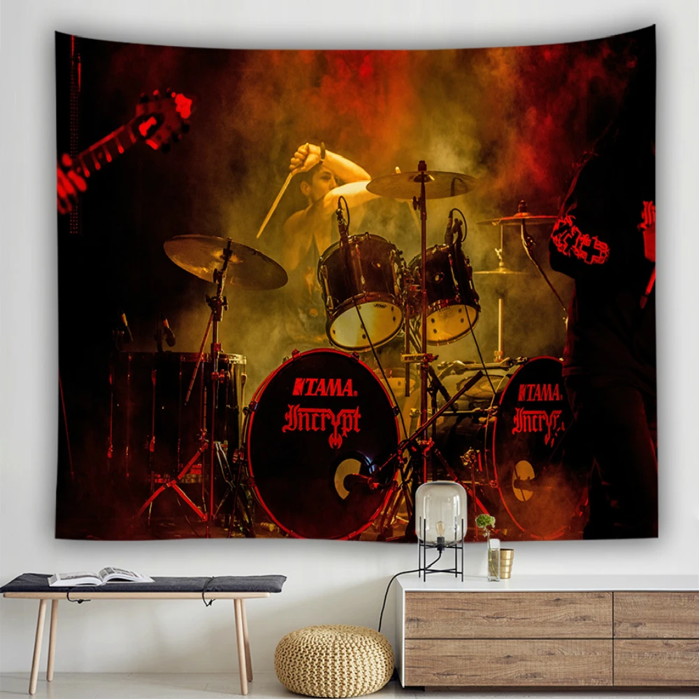Музыка Мода Настенный Гобелен из ткани музыкальная Партитура мир печати стене
