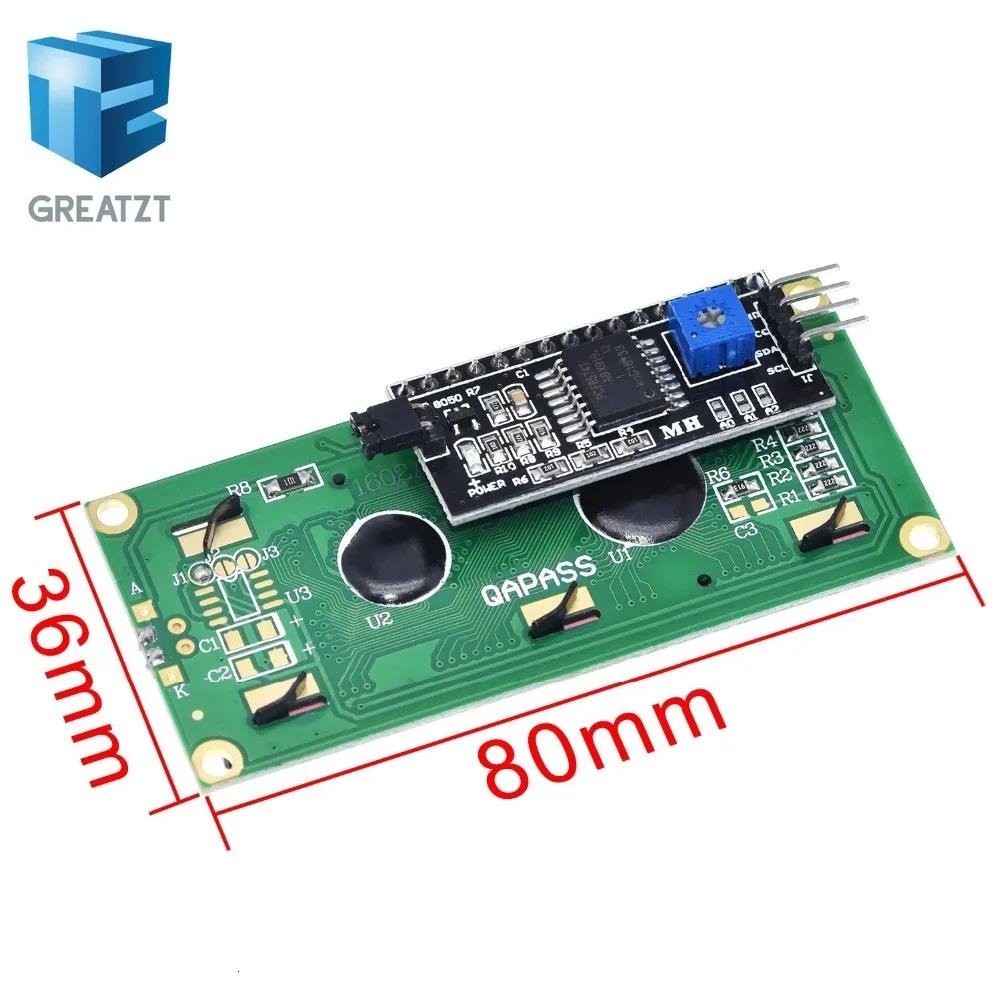GREATZT 1 шт. модуль ЖКД синий зеленый экран IIC/igc 1602 для arduino 1602 lcd UNO r3 mega2560 lcd 1602