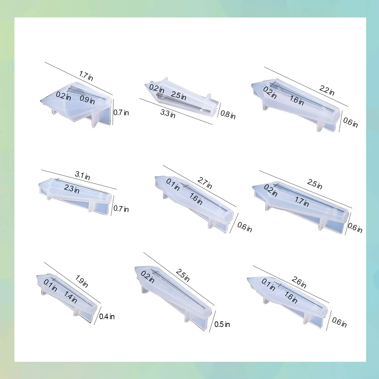 Формы для подвесок из смолы гибкая силиконовая форма кристаллов кварца в форме