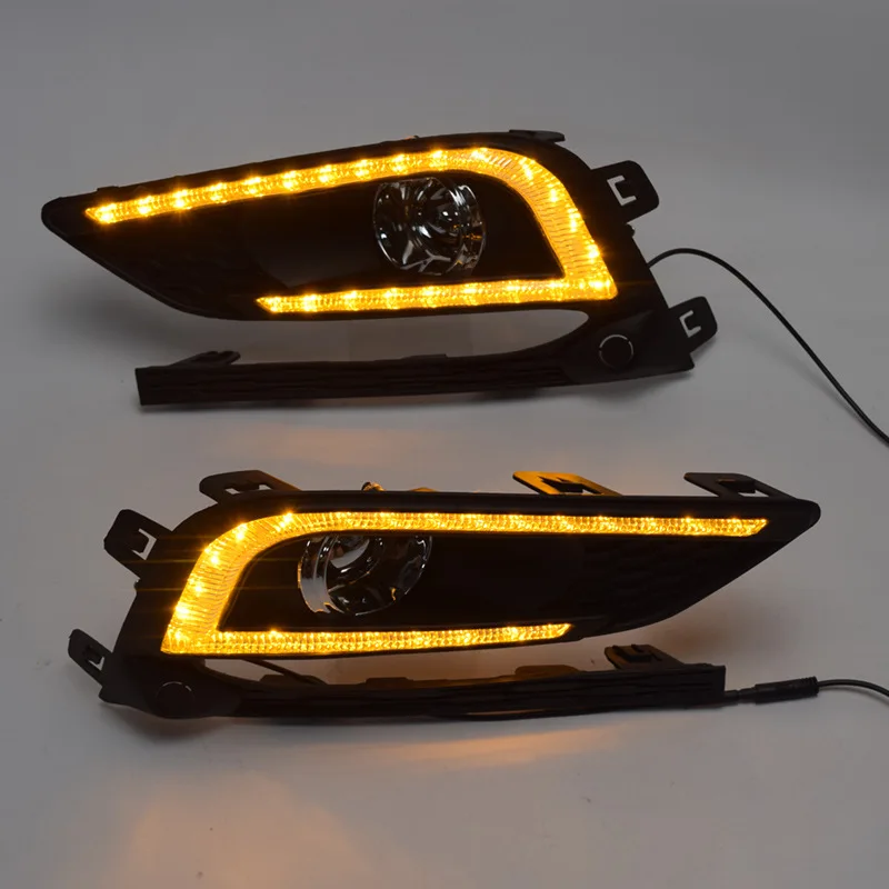 Новый дизайн и поворота стиль реле 12V авто светодиодный DRL Габаритные огни с