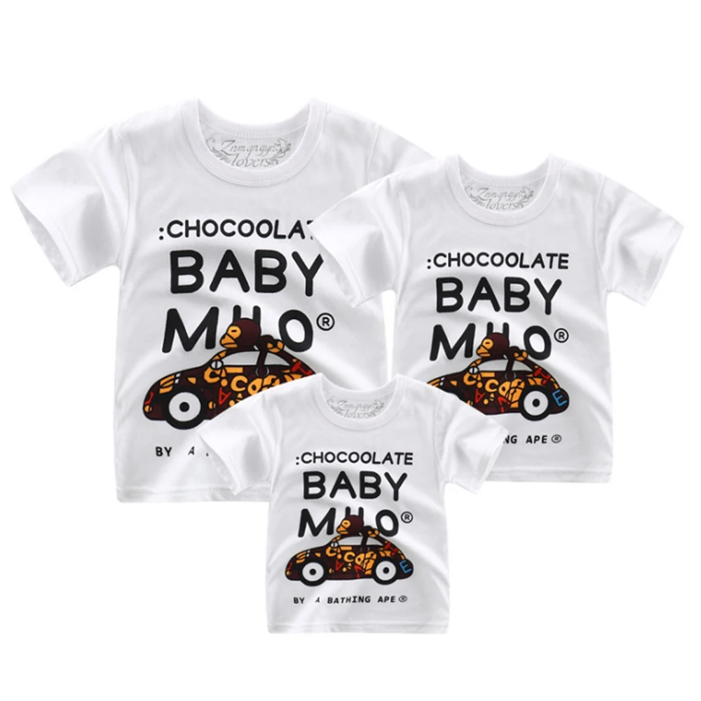 OEAK/Одинаковая одежда для всей семьи Детская Хлопковая футболка Мама и я